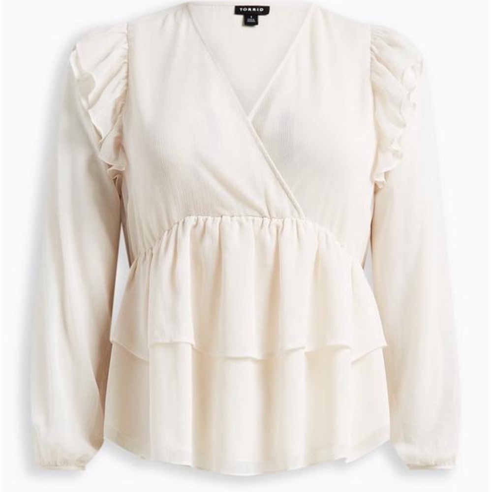 Torrid Surplice chiffon top